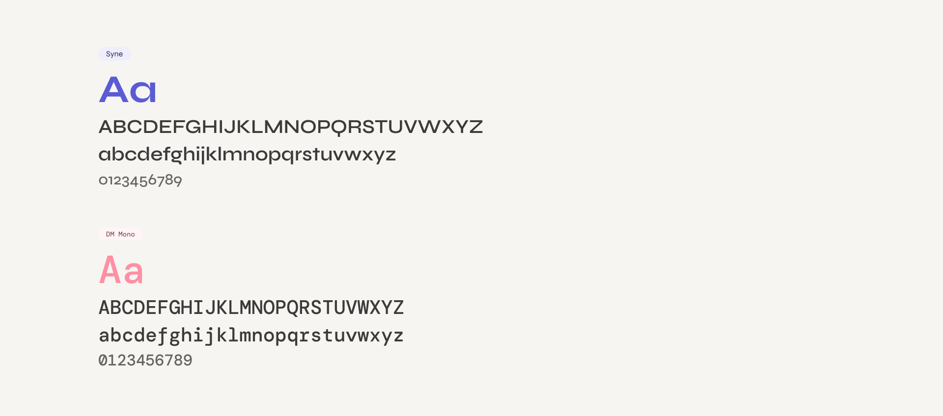 Typography Selection